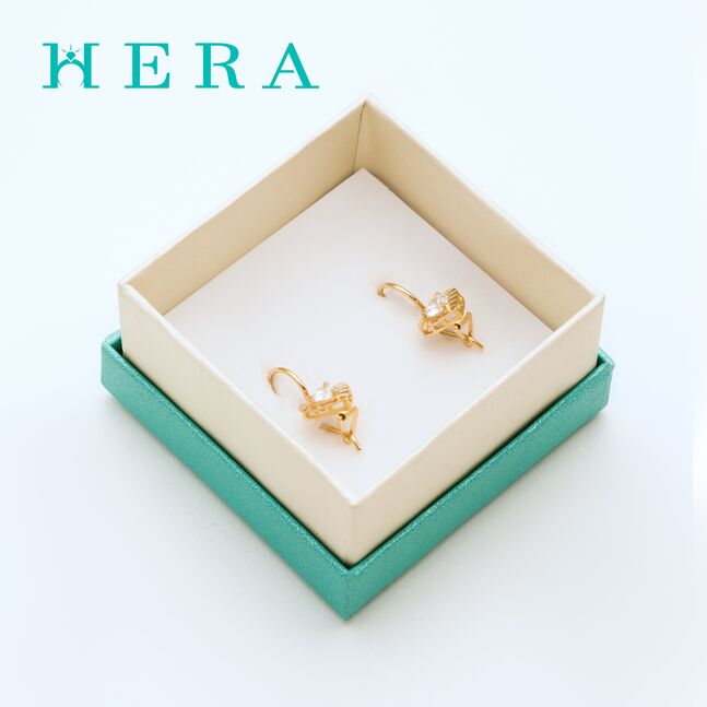 Монет ээмэг /Талст шигтгээтэй зүрх/