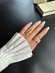 18k алтаар бүрсэн зэс бөгж