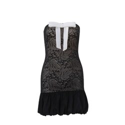 Strapless lace mini dress