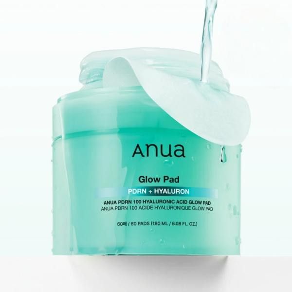 ANUA PDRN 100 HYALURONIC ACID GLOW PAD 180ml (60EA)_GLB