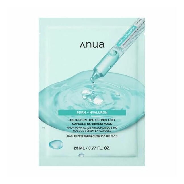ANUA PDRN HYALURONIC ACID CAPSULE 100 SERUM MASK 23ml (1PC)