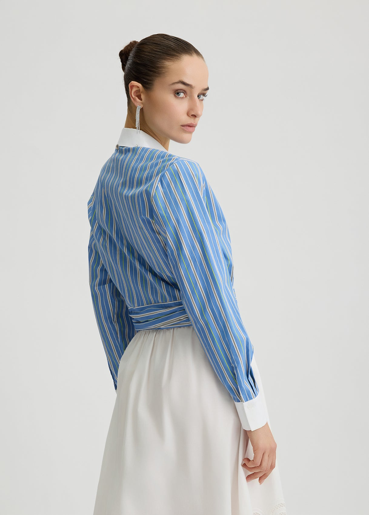 BLOUSE W. WOVEN