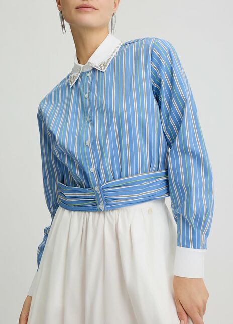 BLOUSE W. WOVEN