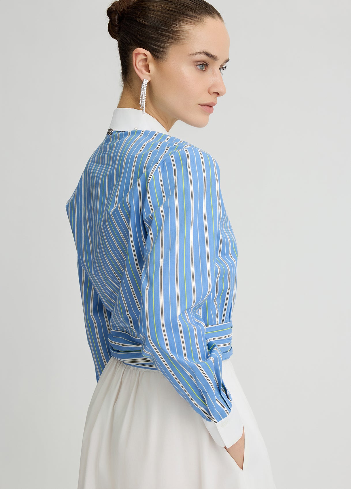 BLOUSE W. WOVEN