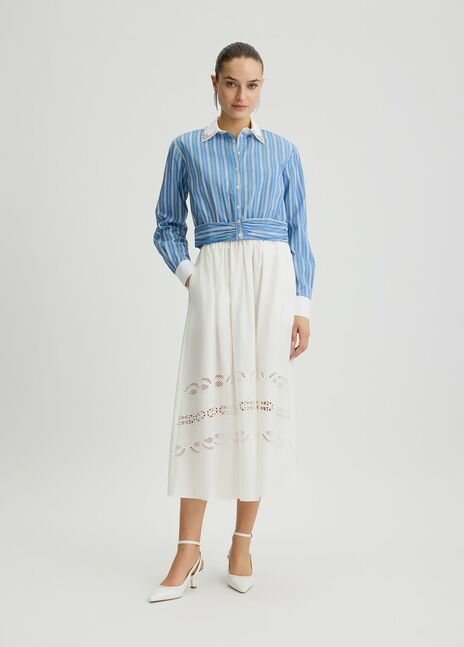 BLOUSE W. WOVEN
