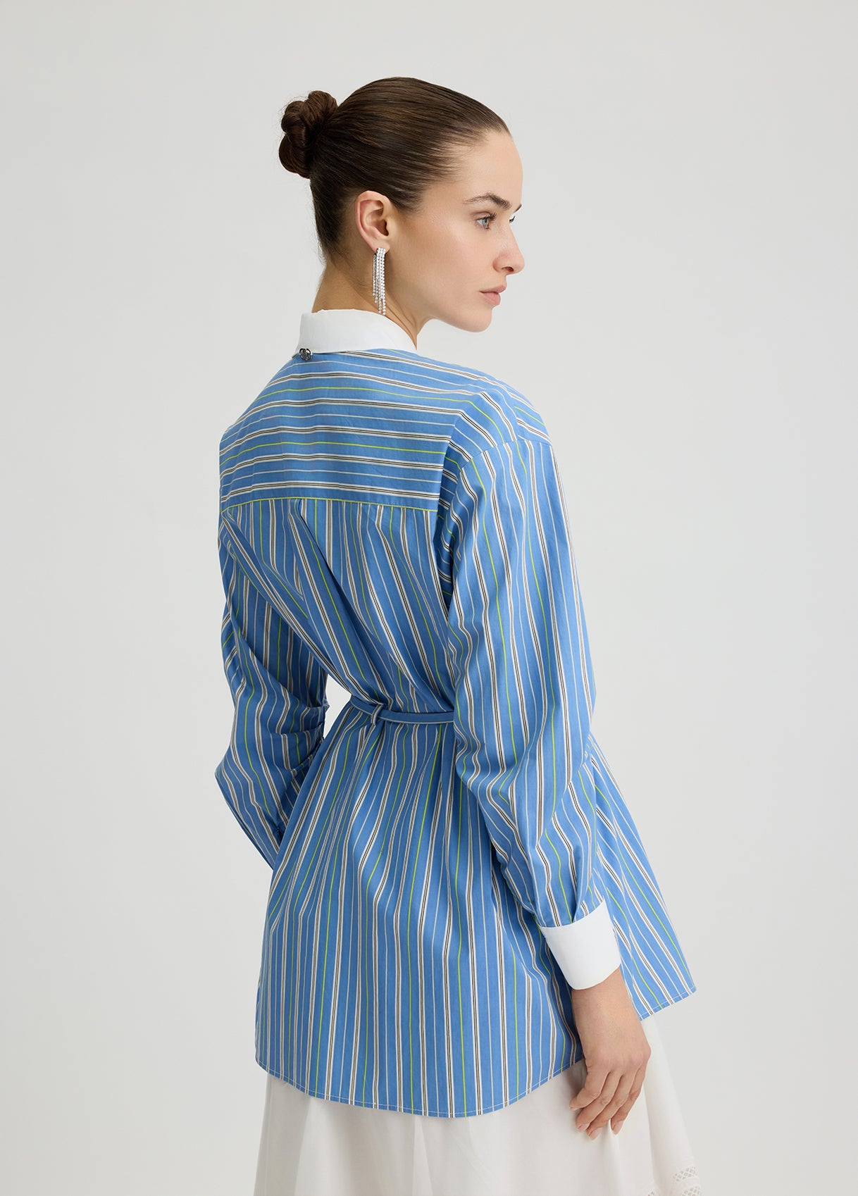 BLOUSE W. WOVEN