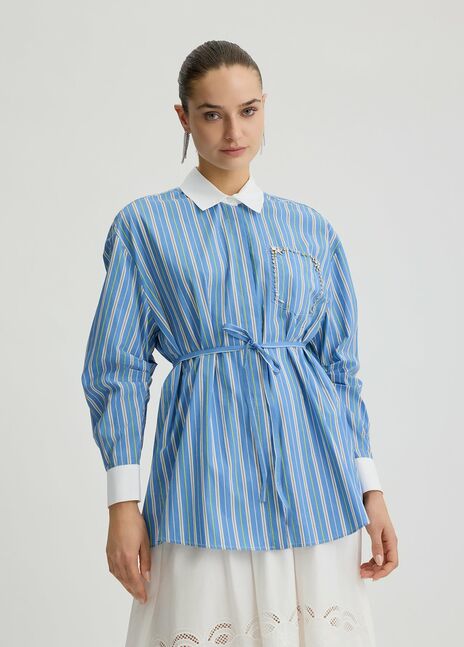 BLOUSE W. WOVEN