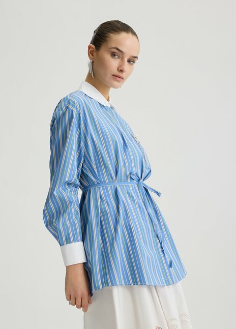 BLOUSE W. WOVEN