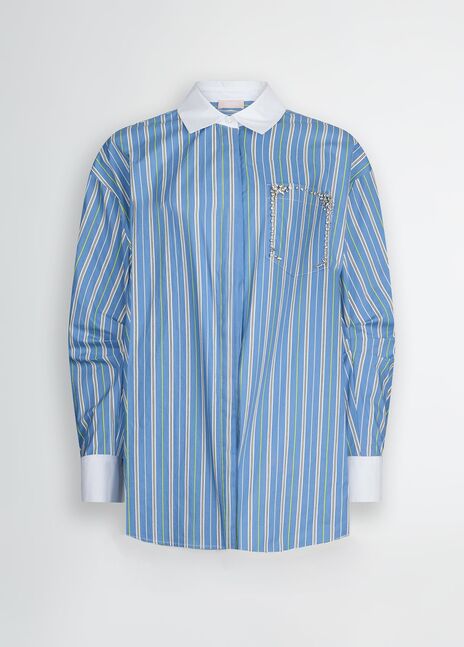 BLOUSE W. WOVEN