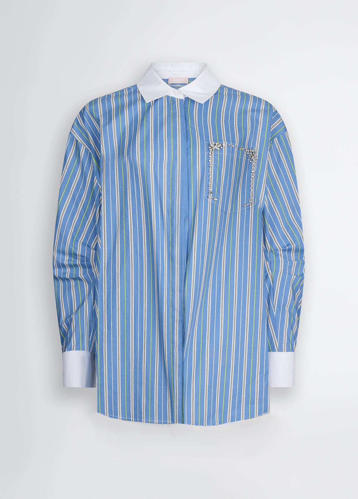BLOUSE W. WOVEN