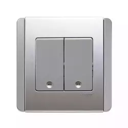 NEO, 2 Gang, 1 Way, Vertical Dolly with Blue LED