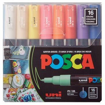 Posca-1M pack of 16 colors 