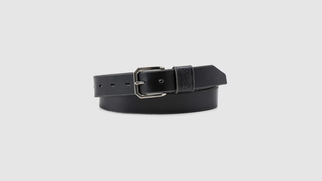 WIDE LOOP TWO HORSE BELT CAVIAR