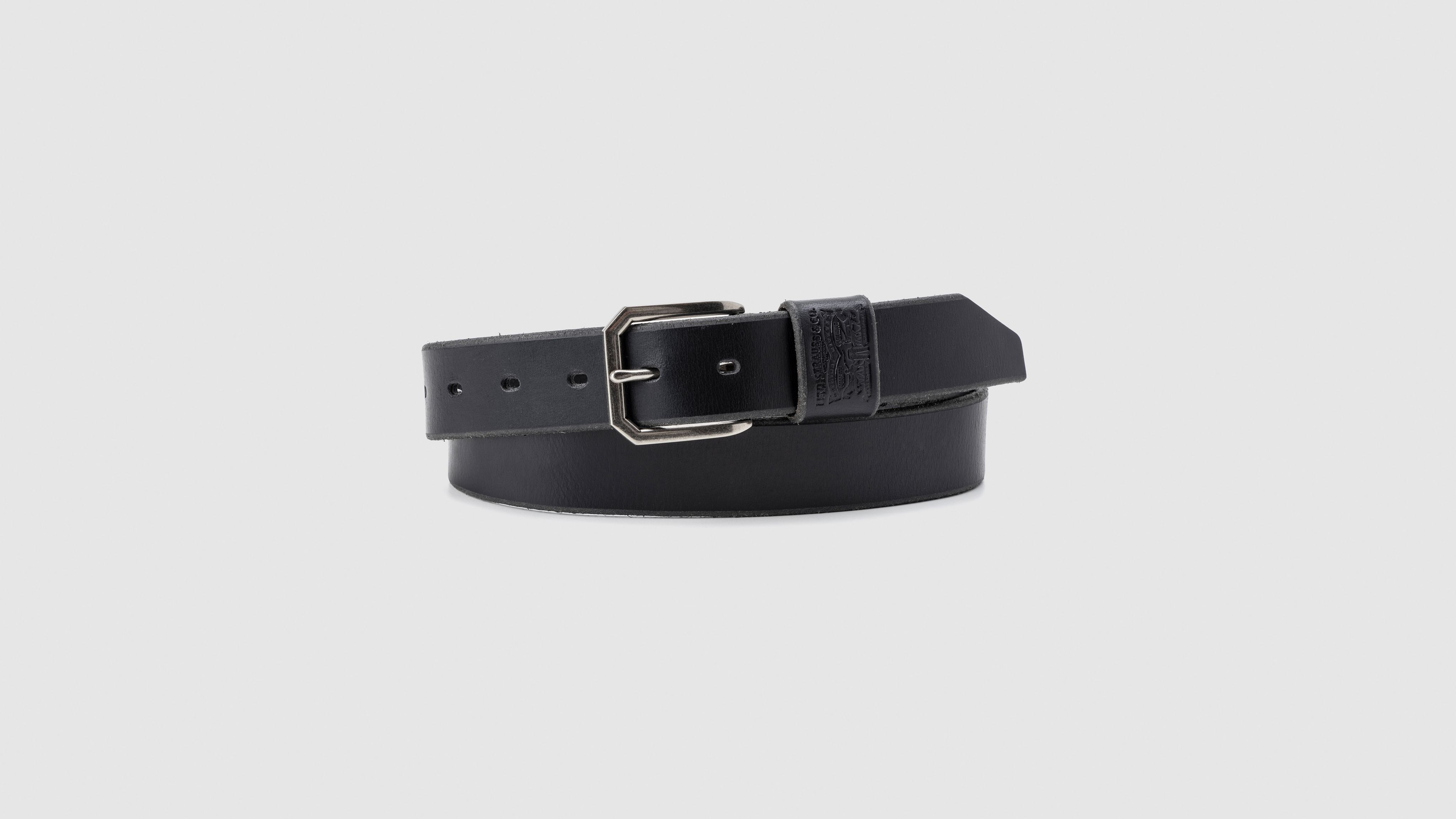 WIDE LOOP TWO HORSE BELT CAVIAR