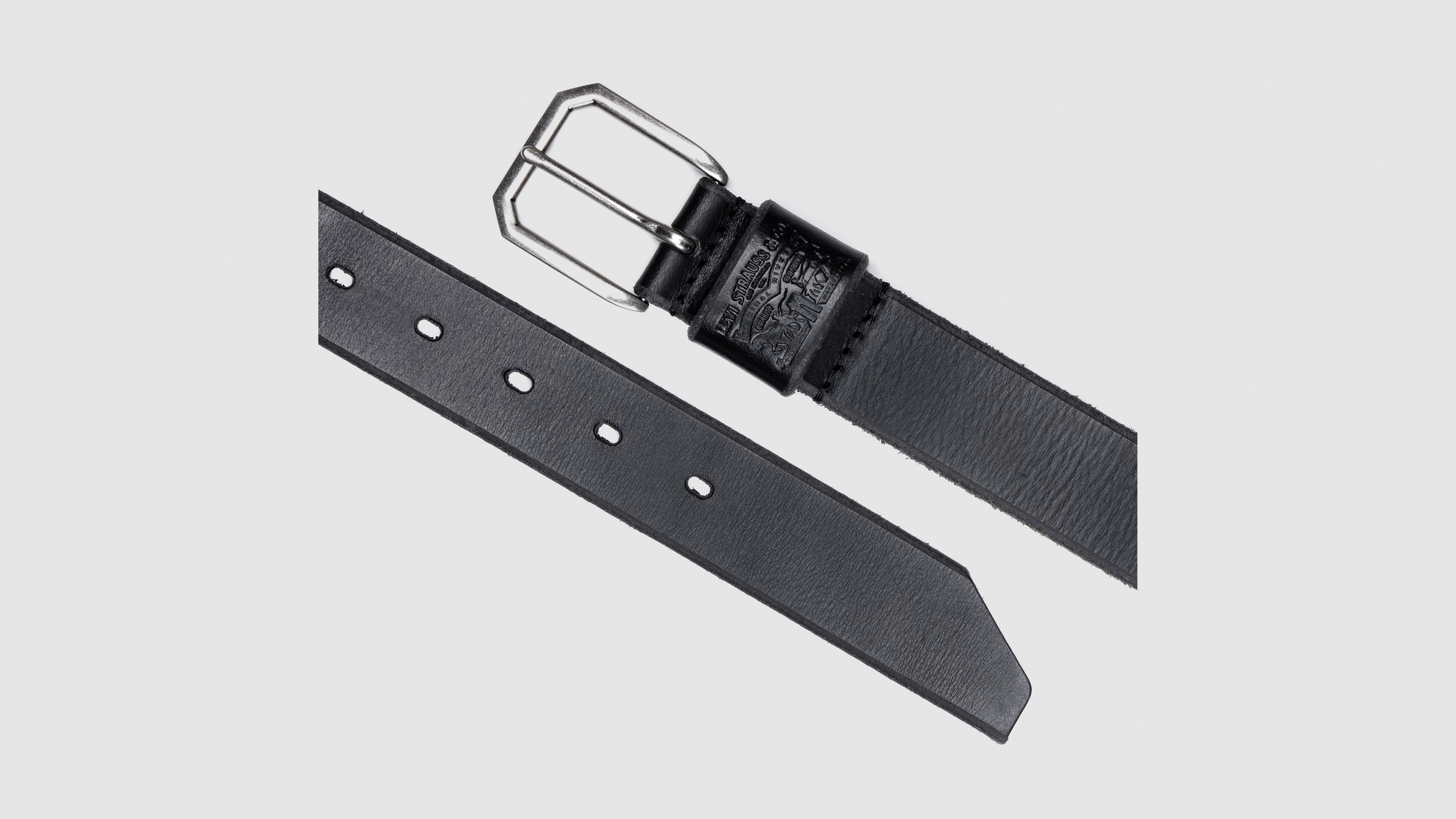 WIDE LOOP TWO HORSE BELT CAVIAR