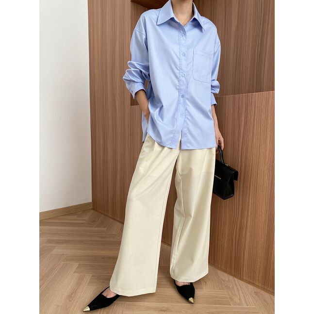 Blue button up shirt