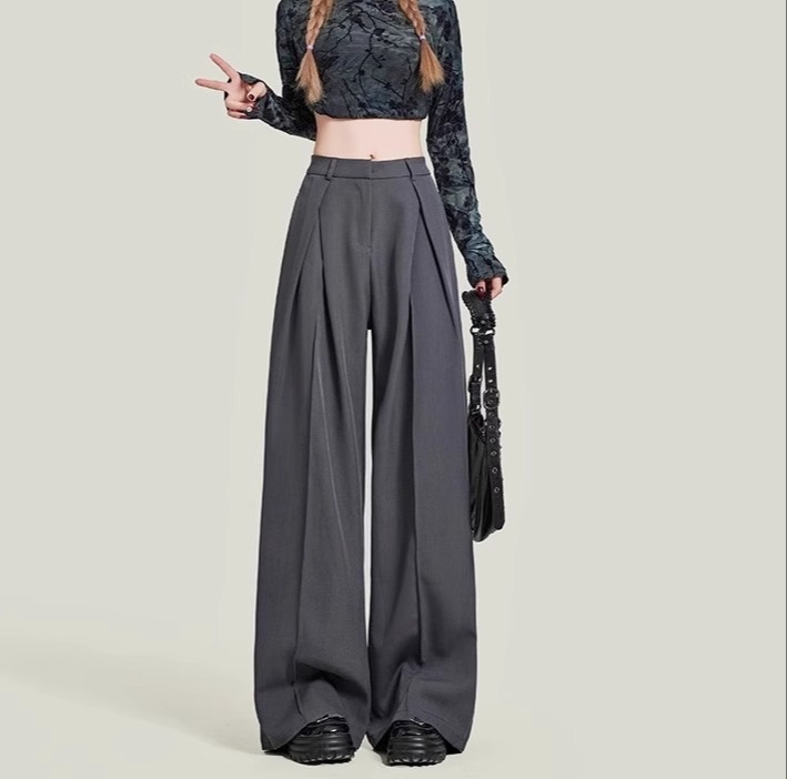 Loose office wide leg pants