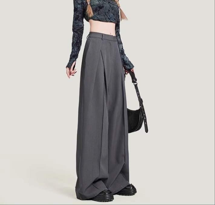 Loose office wide leg pants