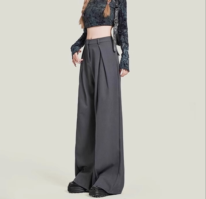 Loose office wide leg pants