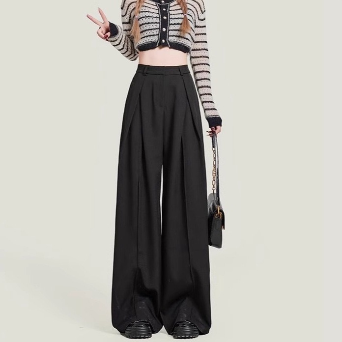 Loose office wide leg pants
