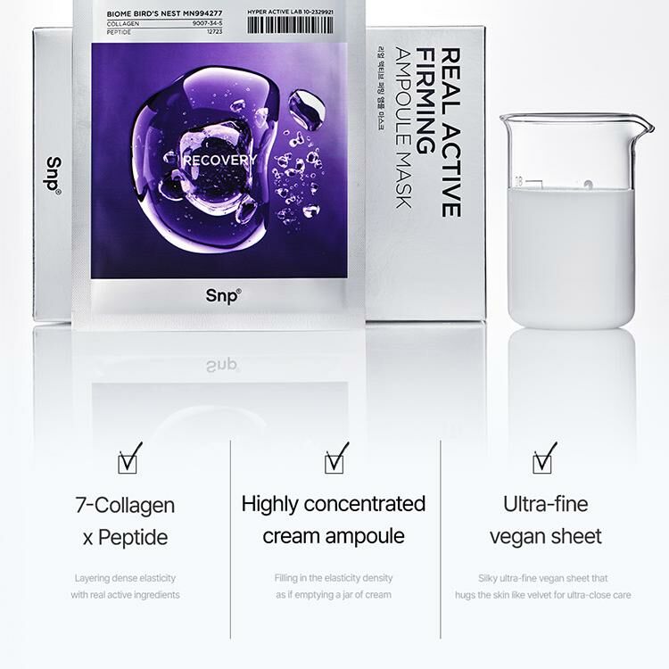 SNP REAL ACTIVE FIRMING AMPOULE MASK 1PCS