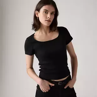 ESSENTIAL SQRD NECK TEE ANTHRACITE NIGHT