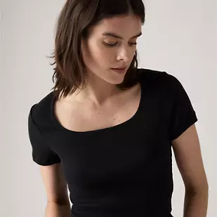 ESSENTIAL SQRD NECK TEE ANTHRACITE NIGHT