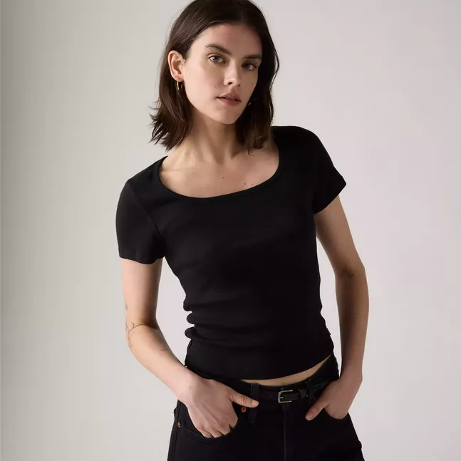 ESSENTIAL SQRD NECK TEE ANTHRACITE NIGHT