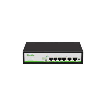 Свич 4 порт / Tiandy Switch 4 Port 10/100 POE 
