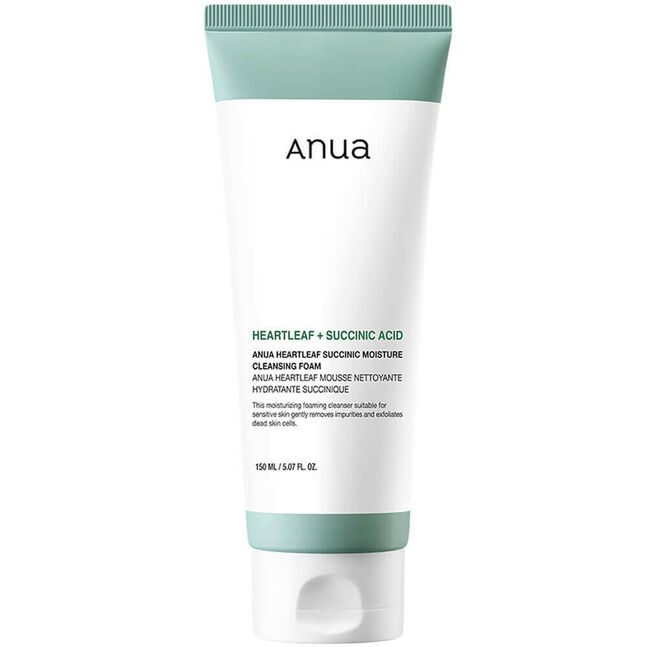ANUA HEARTLEAF SUCCINIC MOISTURE CLEANSING FOAM 150ml_GLB (RENEWAL)