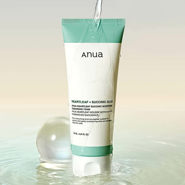 ANUA HEARTLEAF SUCCINIC MOISTURE CLEANSING FOAM 150ml_GLB (RENEWAL)