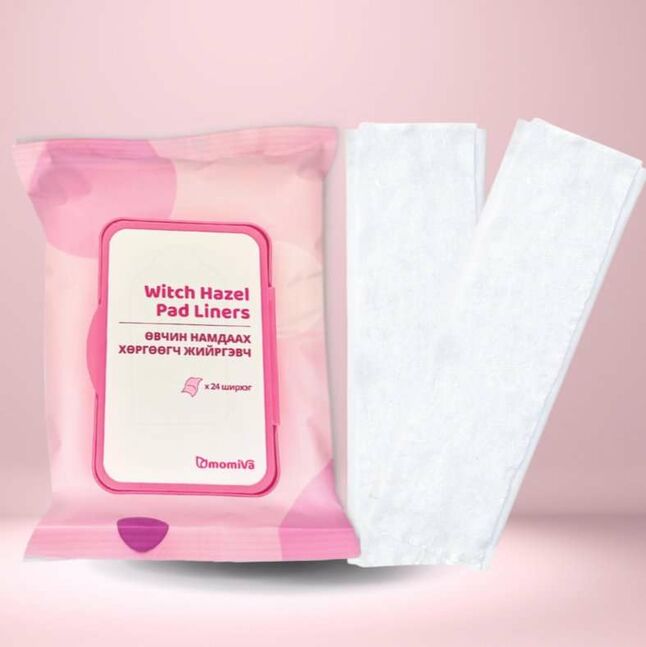 Witch hazel cooling pad liner
