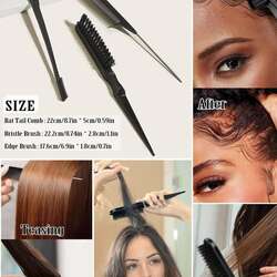 Slick back hair brush set