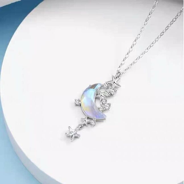 Galaxy necklace moonlight & star