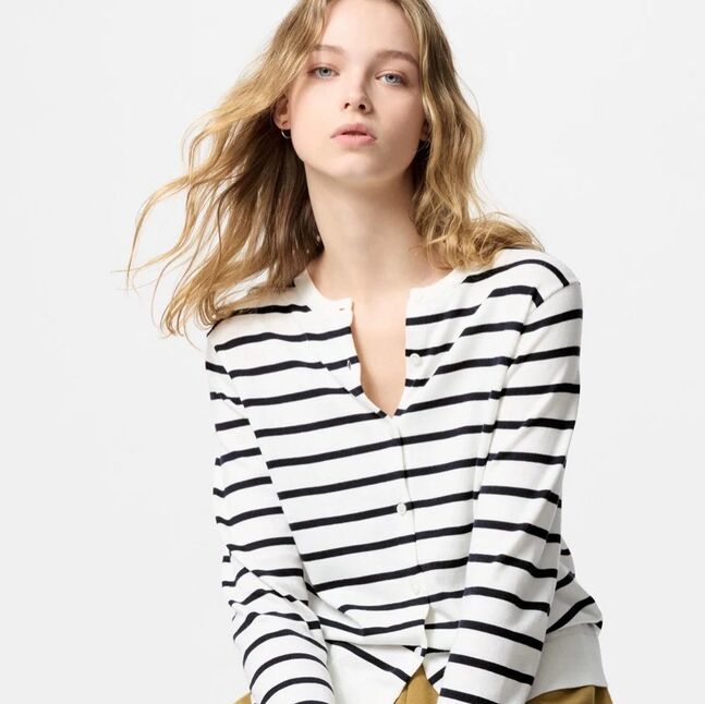 Uniqlo cardigan цагаан эрээн