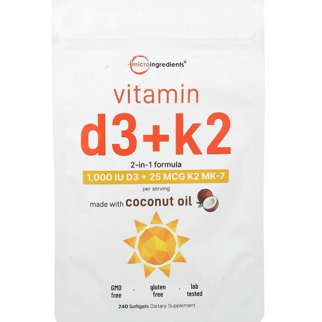 Micro ingredients vitamin d3k2 1000iu