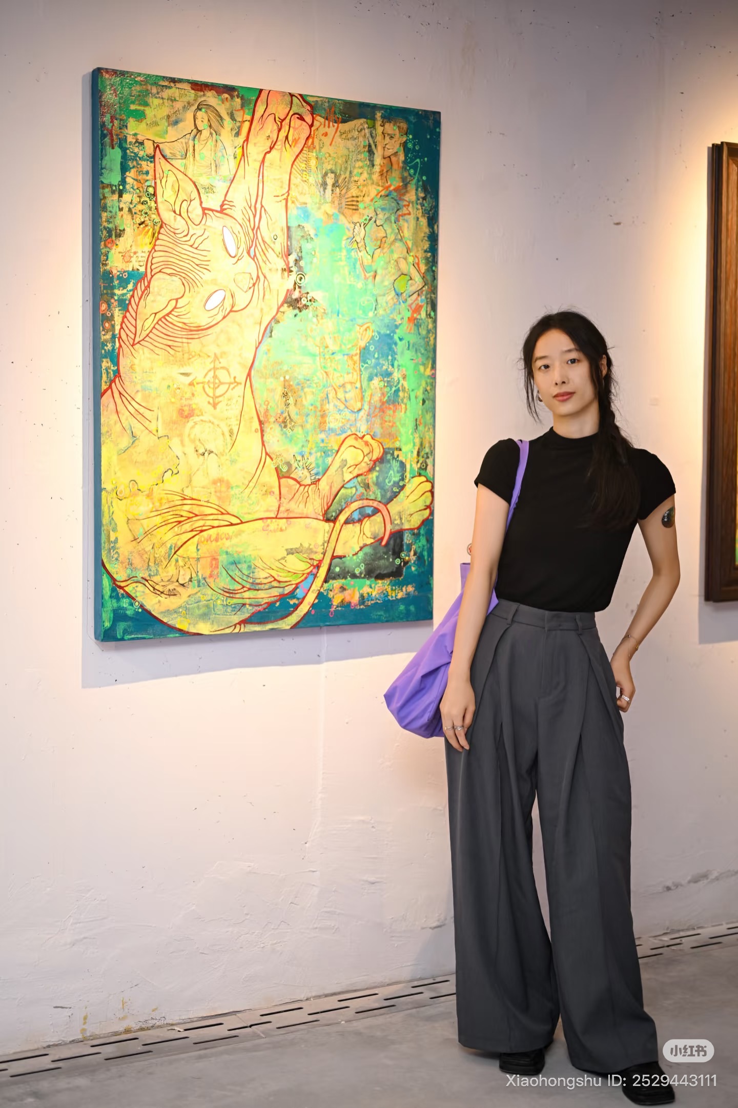 Loose office wide leg pants