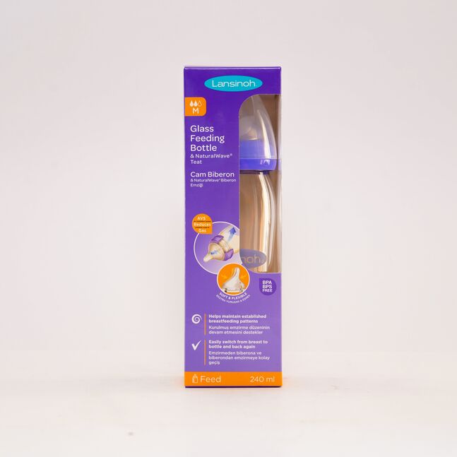 Lansinoh Glass feeding bottle M 240ml