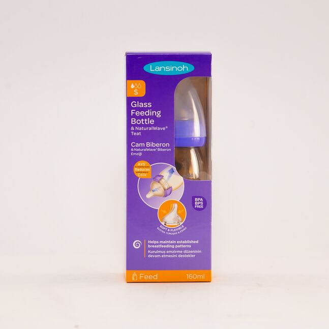 Lansinoh Шилэн угж Glass feeding bottle S 160ml