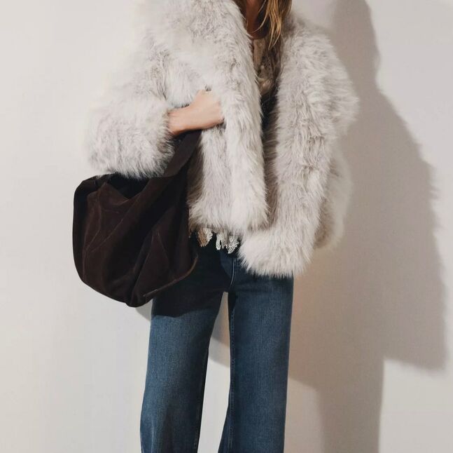 Faux fur jacket zw collection