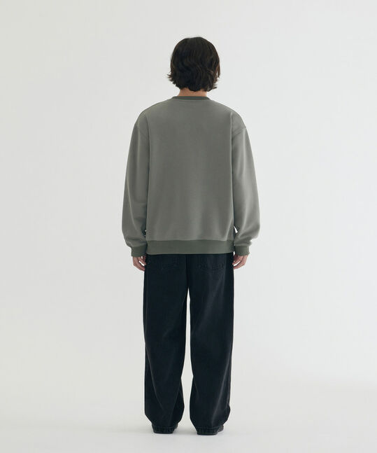 Henley Neck Sweatshirt