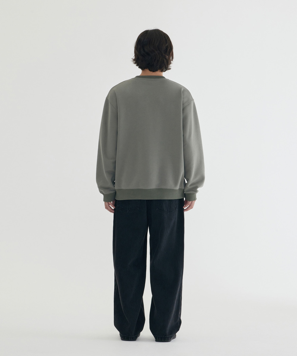 Henley Neck Sweatshirt