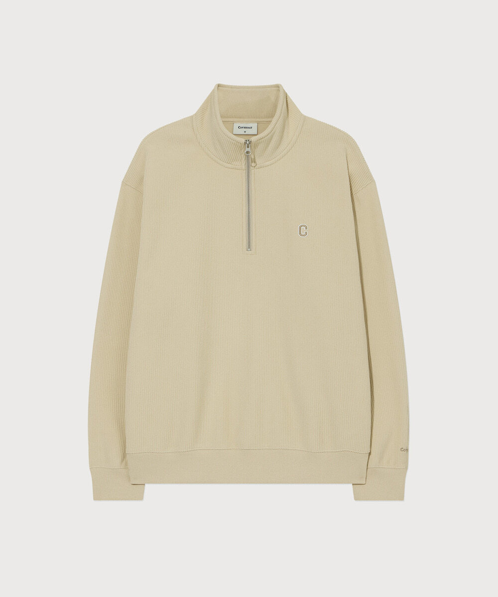 Small C Logo Corduroy Half-Zip