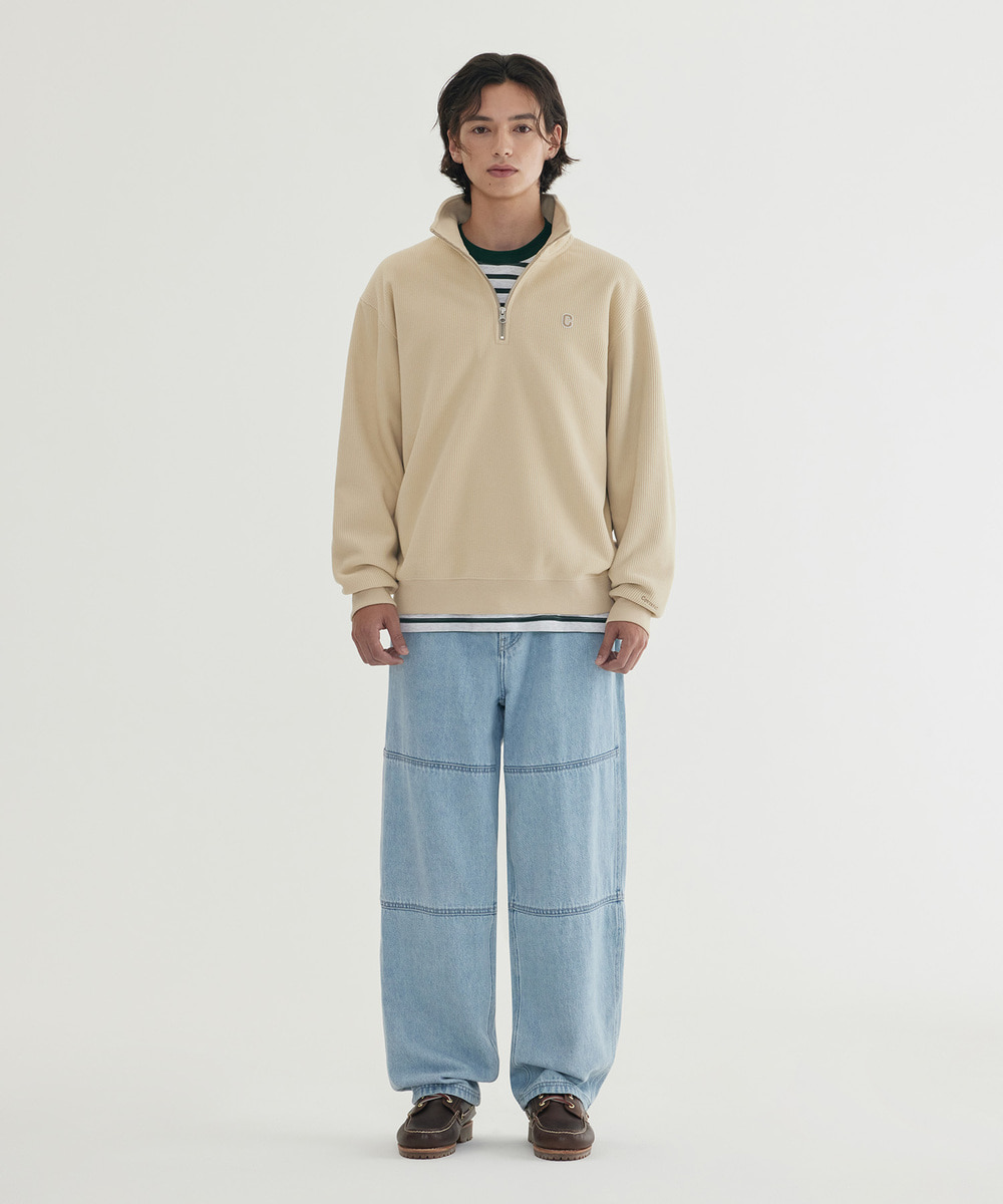 Small C Logo Corduroy Half-Zip