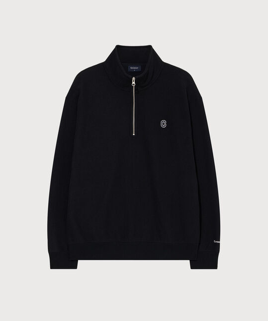 Small C Logo Corduroy Half-Zip
