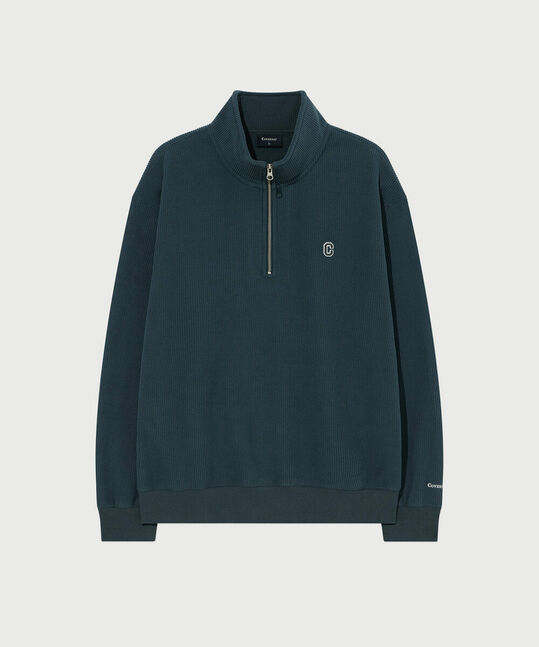 Small C Logo Corduroy Half-Zip