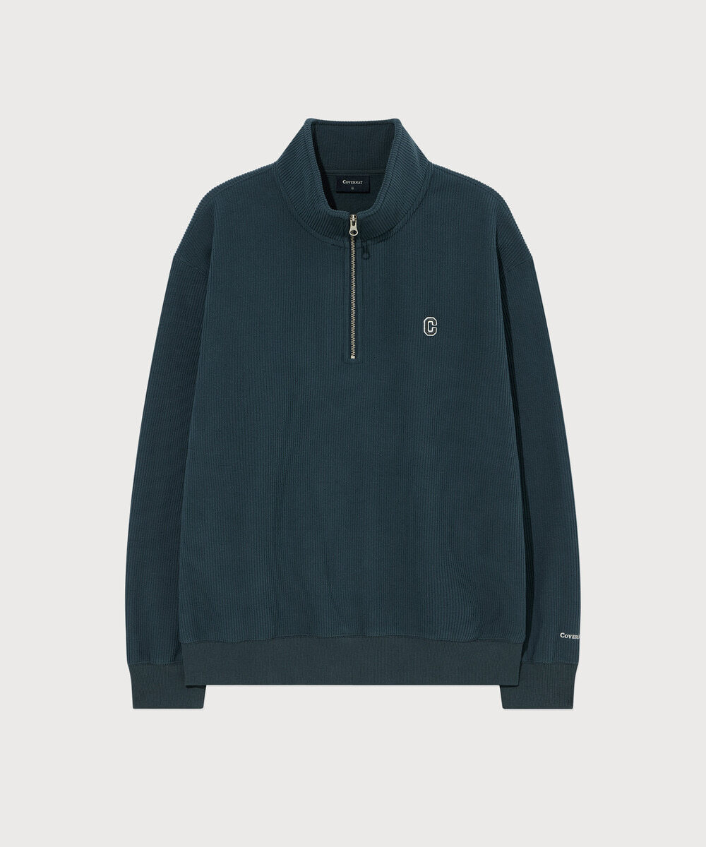 Small C Logo Corduroy Half-Zip