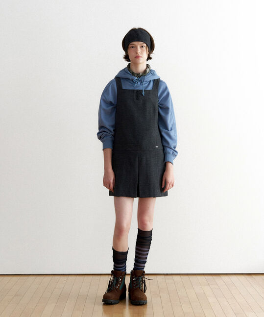 Woman Pleats Layered Dress