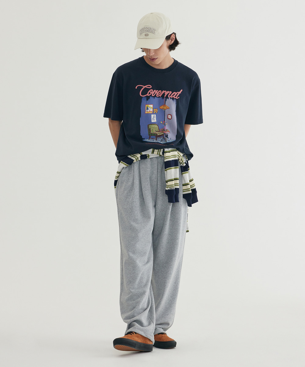 Real Wide C Logo Sweat Jogger Pants