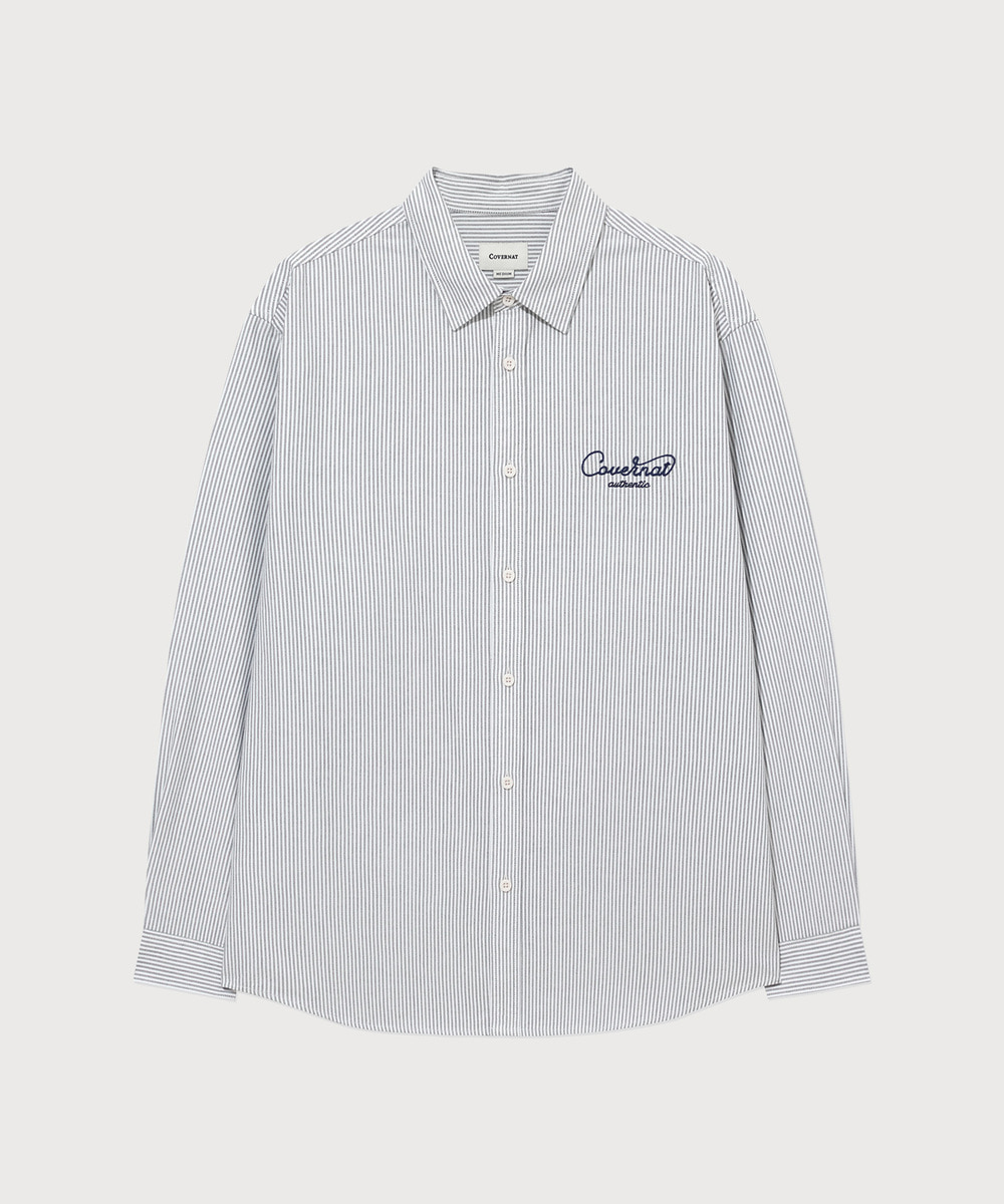 Oxford Stripe Graphic Shirt